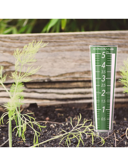 Medidor de Lluvia Circrane 12.7 cm Exterior con Soporte Verde Medidor de Lluvia Circrane 12.7 cm Exterior con Soporte Verde