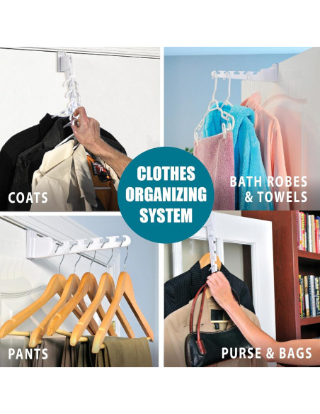 Organizador de Perchas sobre la Puerta Wonder Hanger 2-Pack Blanco Organizador de Perchas sobre la Puerta Wonder Hanger 2-Pack Blanco