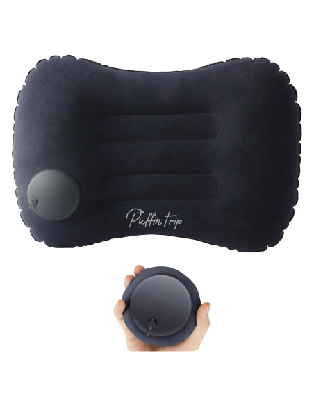 Almohada Inflable de Viaje PUFFIN TRIP Azul Oscuro 43x28cm Almohada Inflable de Viaje PUFFIN TRIP Azul Oscuro 43x28cm