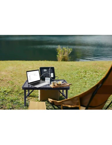 Mesa Plegable de Camping Nice C 60.2x40.1cm Ajustable Negra