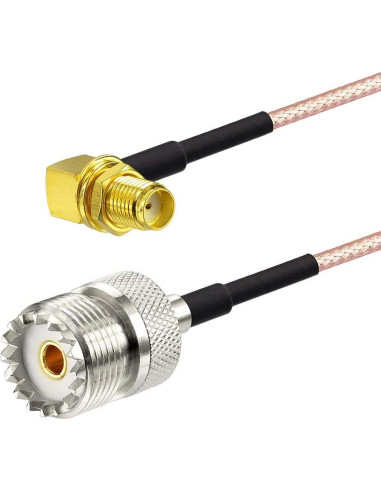 Cable Coaxial Superbat SO239 a SMA Hembra 30 cm - Paquete de 2