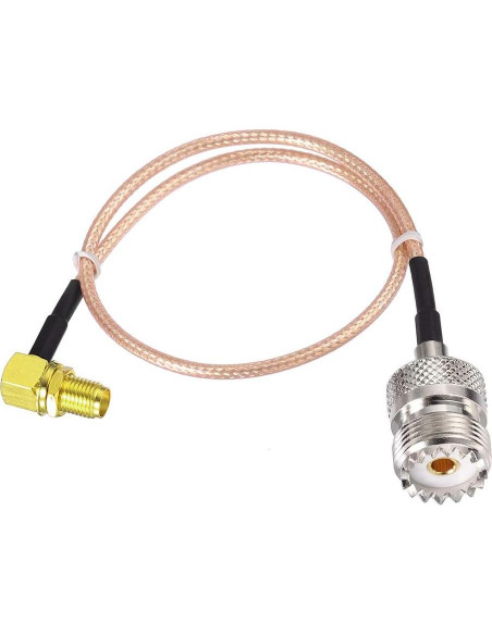 Cable Coaxial Superbat SO239 a SMA Hembra 30 cm - Paquete de 2 Cable Coaxial Superbat SO239 a SMA Hembra 30 cm - Paquete de 2