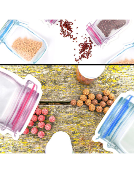 81 Bolsas Reutilizables Jcutelry para Almacenamiento de Comida 81 Bolsas Reutilizables Jcutelry para Almacenamiento de Comida