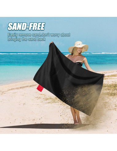 Manta de Picnic Odoland Negra 69.85x110.49 cm Impermeable