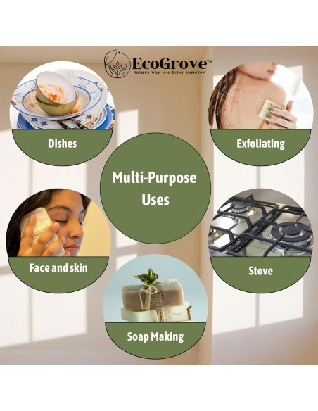 Esponjas de Lufa 100% Naturales EcoGrove - Paquete de 30 Unidades Esponjas de Lufa 100% Naturales EcoGrove - Paquete de 30 Unidades