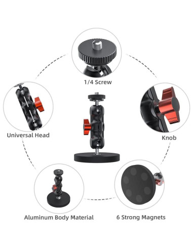 Soporte de cámara magnético SUREWO SW-MCM para GoPro y DJI