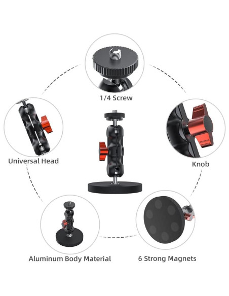 Soporte de cámara magnético SUREWO SW-MCM para GoPro y DJI Soporte de cámara magnético SUREWO SW-MCM para GoPro y DJI