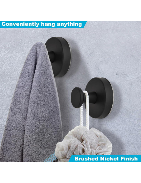 Ganchos de Ventosa AUGLEAF para Ducha y Baño, 2 Paquete, Negro Ganchos de Ventosa AUGLEAF para Ducha y Baño, 2 Paquete, Negro