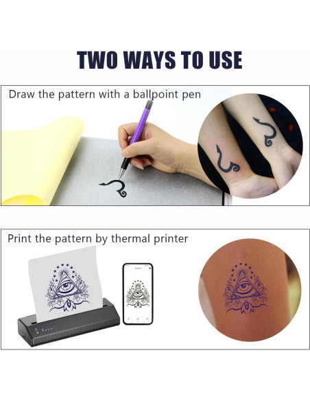 Papel de Transferencia de Tatuaje TATELF - 100 Hojas A4 Papel de Transferencia de Tatuaje TATELF - 100 Hojas A4