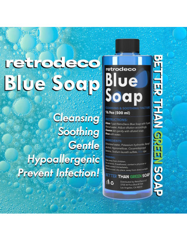 Jabón Azul Ultra Concentrado RetroDeco 500ml para Piel