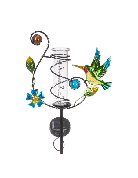 Medidor de Lluvia Solar HOBYLUBY Colibrí Exterior LED Colorido Medidor de Lluvia Solar HOBYLUBY Colibrí Exterior LED Colorido