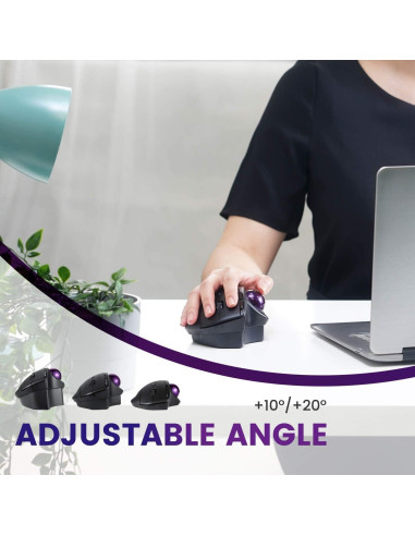 Ratón Trackball Ergonómico Inalámbrico Perixx PERIMICE-720