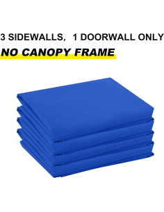 Pared Lateral ABCCANOPY 10x10m Azul - 4 Paredes con Cremallera 2