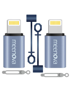 Paquete de 2 Adaptadores USB C a Lightning 30W Meenova
