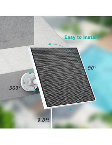 Panel Solar 5W EverExceed para Cámara Eufy, IP65, USB-C