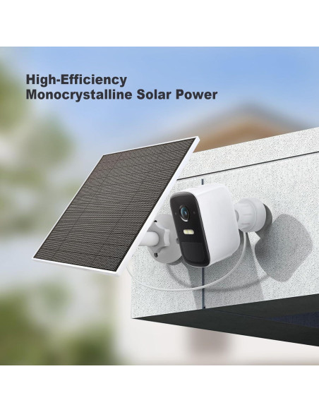 Panel Solar 5W EverExceed para Cámara Eufy, IP65, USB-C Panel Solar 5W EverExceed para Cámara Eufy, IP65, USB-C