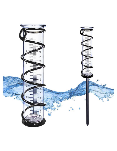 Medidor de Lluvia BIUWING con Estaca, 12.7 cm, Jardín Medidor de Lluvia BIUWING con Estaca, 12.7 cm, Jardín