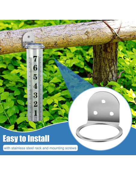 Pluviómetro HQcontL 17.78 cm para Exterior con Soporte Acero Pluviómetro HQcontL 17.78 cm para Exterior con Soporte Acero