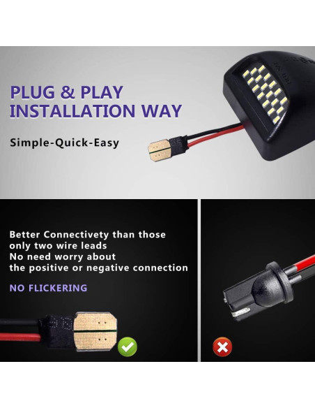 2 Bombillas LED Luz de Placa de Licencia Puddle Light Blanco 2 Bombillas LED Luz de Placa de Licencia Puddle Light Blanco