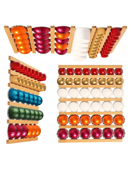Soporte para K Cup VOMELON de Madera de Bambú 10 PCS Soporte para K Cup VOMELON de Madera de Bambú 10 PCS