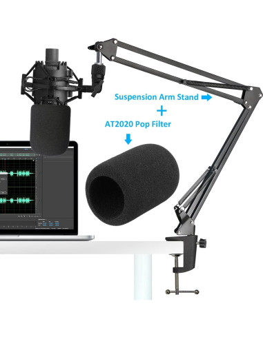 Soporte de Micrófono con Filtro Pop SUNMON para AT2020