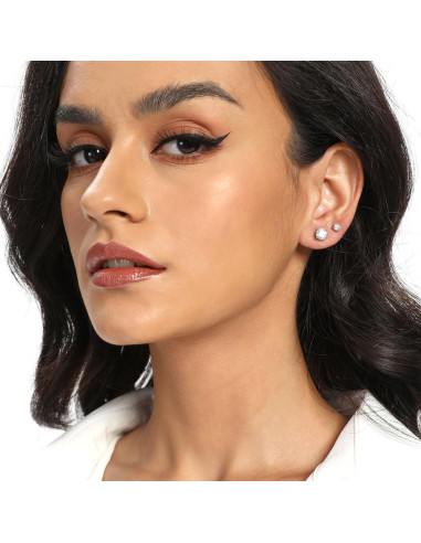 Conjunto de Pendientes Hipoalergénicos MDFUN Titanio 3-6mm