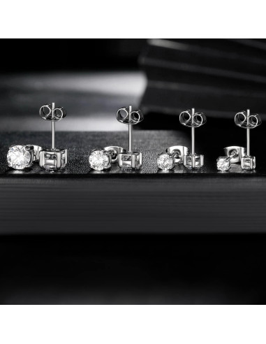Conjunto de Pendientes Hipoalergénicos MDFUN Titanio 3-6mm
