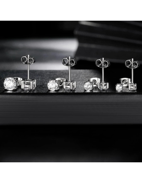 Conjunto de Pendientes Hipoalergénicos MDFUN Titanio 3-6mm Conjunto de Pendientes Hipoalergénicos MDFUN Titanio 3-6mm