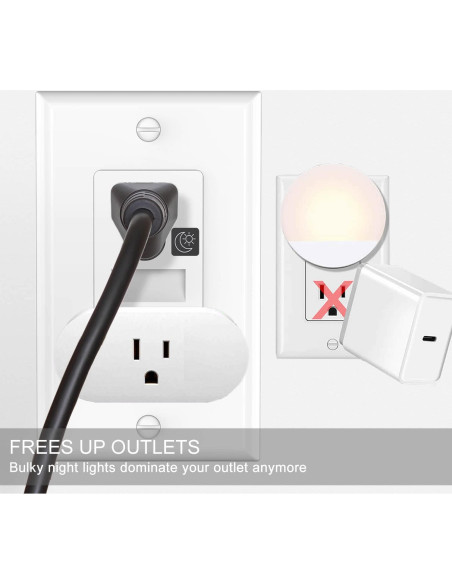 Luz Nocturna Enchufe SOZULAMP LED Blanca 0.3W 4 Pack Luz Nocturna Enchufe SOZULAMP LED Blanca 0.3W 4 Pack