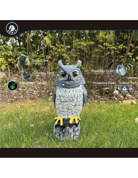 Búho de Jardín Solar Ugold con Movimiento y Ojos LED Búho de Jardín Solar Ugold con Movimiento y Ojos LED