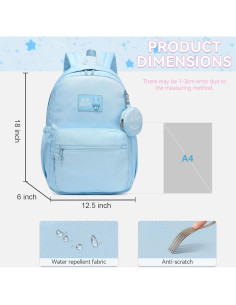 Mochila Escolar Caran-Y 30L Azul Impermeable para Niños 2