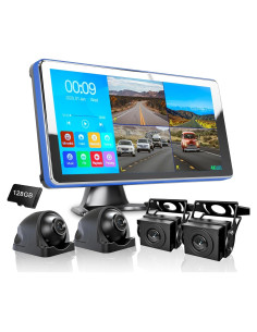Cámara de Respaldo 4K ASLONG 10.36" con 4 Cámaras AHD