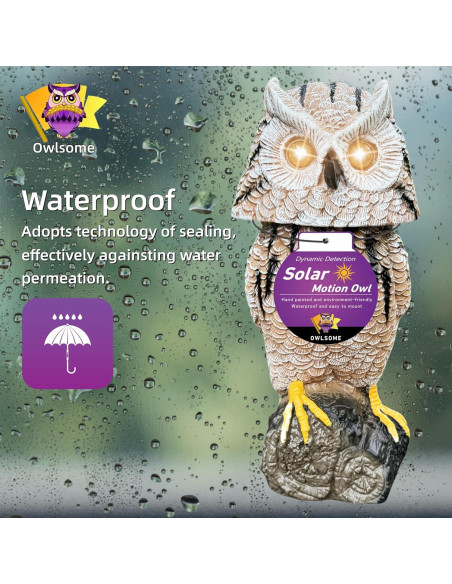 Búho Solar Owlsome con Ojos Intermitentes y Sonido - 40.6 cm Búho Solar Owlsome con Ojos Intermitentes y Sonido - 40.6 cm