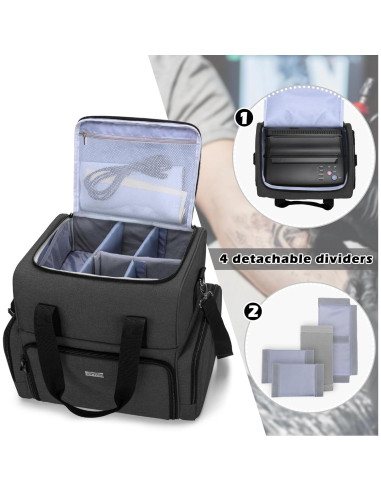 Funda Grande para Tatuajes BAFASO con 3 Bolsillos Removibles