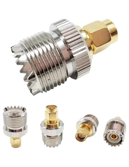 Adaptador UHF hembra a SMA macho TengKo - 2 paquetes Adaptador UHF hembra a SMA macho TengKo - 2 paquetes