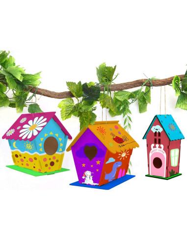 Kit de Casa de Aves DIY hapray 4 Paquetes para Niños 5-12 Años