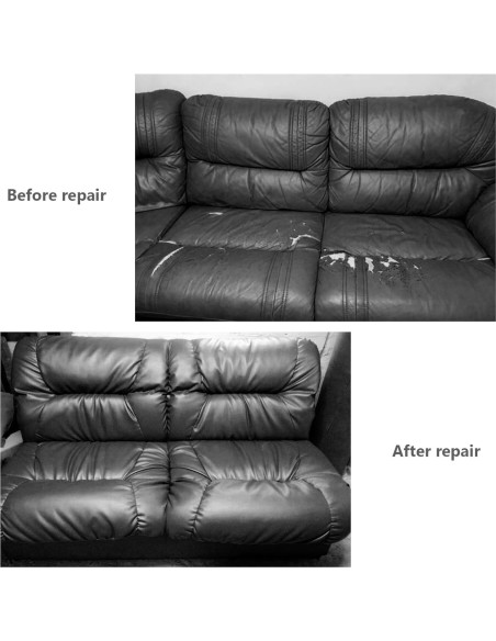 Parche de Reparación de Cuero Autoadhesivo MFBJXC 40x239cm Negro Parche de Reparación de Cuero Autoadhesivo MFBJXC 40x239cm Negro