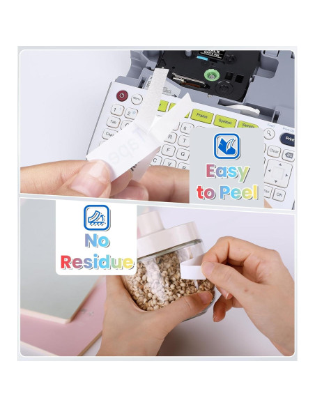 Paquete de 6 cintas TZe EazeID 12mm laminadas para Brother Paquete de 6 cintas TZe EazeID 12mm laminadas para Brother