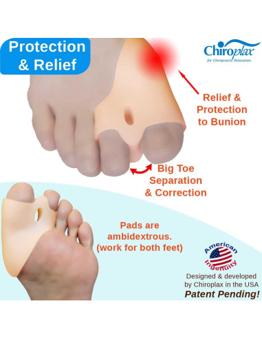 Corrector de Juanetes Chiroplax - Almohadillas de Gel Suave