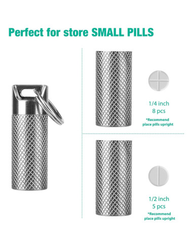 Contenedor de Píldoras Mini Opret de Titanio Impermeable