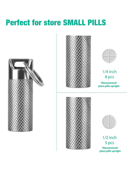 Contenedor de Píldoras Mini Opret de Titanio Impermeable Contenedor de Píldoras Mini Opret de Titanio Impermeable