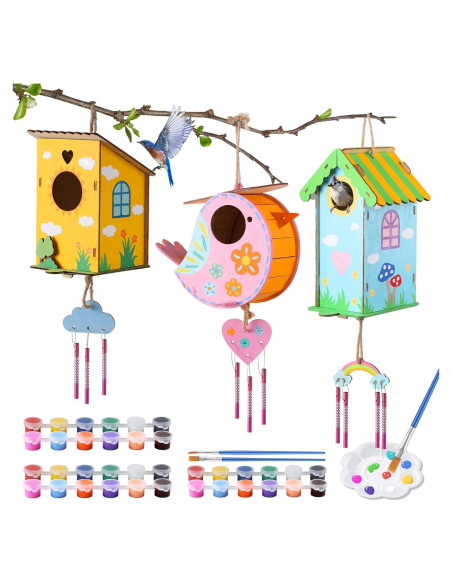 Kit de Casas para Aves JMMICO - 3 Piezas, Manualidades para Niños Kit de Casas para Aves JMMICO - 3 Piezas, Manualidades para Niños