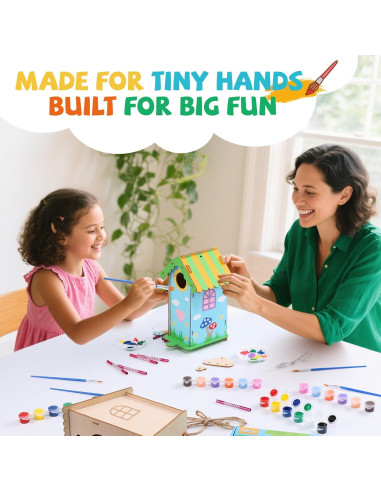 Kit de Casas para Aves JMMICO - 3 Piezas, Manualidades para Niños
