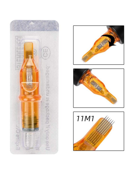 Agujas de Cartucho para Tatuaje ATOMUS 10pcs 11M1 Desechables Agujas de Cartucho para Tatuaje ATOMUS 10pcs 11M1 Desechables