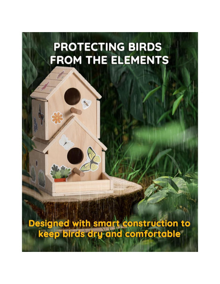 Kit Casa para Aves SainSmart Jr. Madera para Pintar 13.46cm Kit Casa para Aves SainSmart Jr. Madera para Pintar 13.46cm