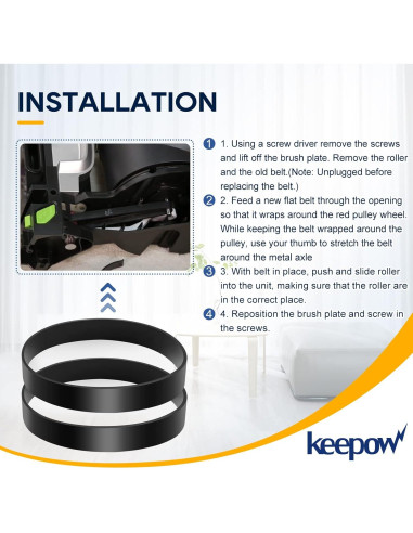 Cinturones de Reemplazo KEEPOW para Bissell ProHeat 2X - Paquete de 2