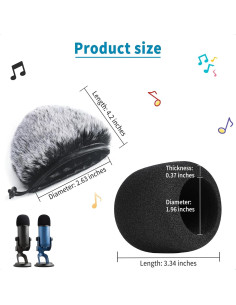 Filtro Pop Hufopik para Micrófono Blue Yeti - 2 Piezas 2
