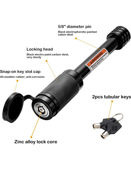 Cerradura de Pasador CZC AUTO para Receptor de Remolque 5/8" Cerradura de Pasador CZC AUTO para Receptor de Remolque 5/8"