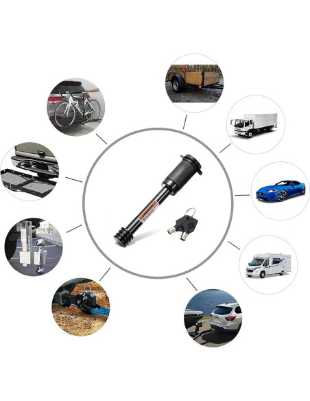 Cerradura de Pasador CZC AUTO para Receptor de Remolque 5/8" Cerradura de Pasador CZC AUTO para Receptor de Remolque 5/8"