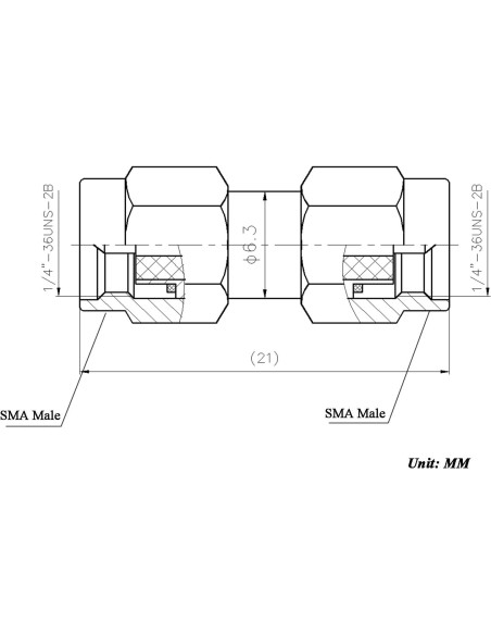 Adaptador Coaxial RF SMA Macho a Macho 2PCS 0-12GHz TOJOIN Adaptador Coaxial RF SMA Macho a Macho 2PCS 0-12GHz TOJOIN